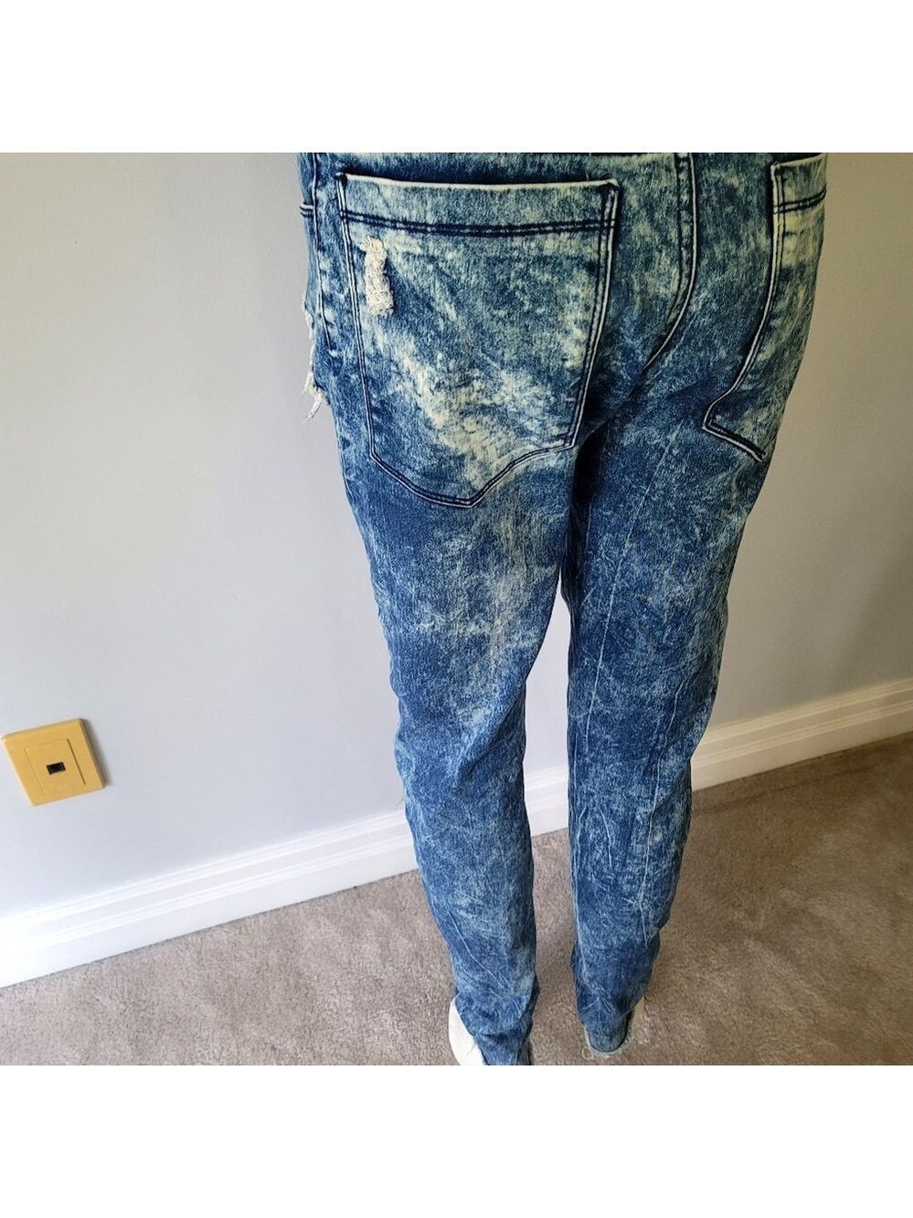 Power of Diesel Denim Destroyed Slim Skinny-Fit Jeans Size 28 - Picture 5 of 12